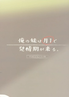 (COMIC1☆15) [Takatakaya (Kaniya Shiku)] Ore no Imouto wa Tsuki 1 de Hatsujouki ga Kuru. [Chinese] [靴下汉化组] - page 24