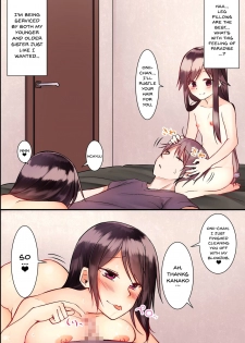 [Execio] Jikochuu na Kyonyuu Ane to Hinnyuu Imouto o Matomete Saimin ni Kakete Omocha ni Shite, Ichaicha Shinagara 3P Nama Honban! [English] [Doujins.com] - page 40