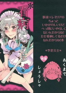 (Reitaisai 6) [Rika Koushu (Kino Asana)] Kanbyou Dattara Shikata Nai | If I'm Her Nurse, I Have No Other Choice (Touhou Project) [English] {SaHa} - page 1