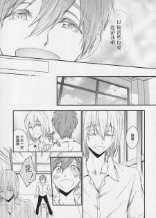 (SUPER25) [B-LUSH (Kaukau)] Naisho no Yofukashi (Free!) [Chinese] [海棠零个人汉化] - page 34