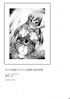(C95) [Shiroi Shinoshino (Shinoda Kazuhiro)] Ikeru Kaiga ni sareta Ohime-sama no Naedoko Kitan [Chinese] [可乐不咕鸟联合汉化] - page 2