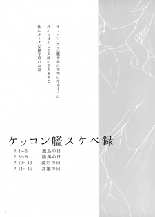 (C96) [Enokiya (eno)] Kekkon Kan Sukebe Roku (Kantai Collection -KanColle-) - page 2