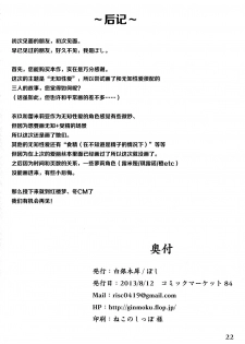 (C84) [Hakuginmokusei (Poshi)] Muchi Situ Assort (Touhou Project) [Chinese] [后悔的神官个人汉化] - page 22