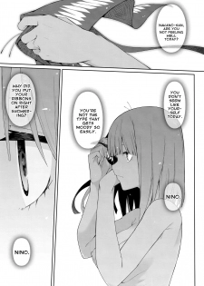 (C97) [Bad Mushrooms (Chicke III, 4why)] Nibun no Yuudou | Half Seduction (Gotoubun no Hanayome) [English] - page 38