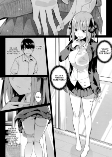 (C97) [Bad Mushrooms (Chicke III, 4why)] Nibun no Yuudou | Half Seduction (Gotoubun no Hanayome) [English] - page 9