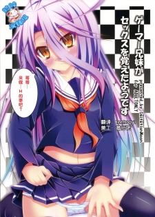 (C86) [Imitation Moon (Narumi Yuu)] Gamer Kyoudai ga Sex wo Oboeta You desu (No Game No Life) [Chinese] [脸肿汉化组] - page 1