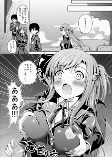 (SC63) [TwinBox (Hanahanamaki, Sousouman)] Shishunki ni Nama de Nakadashi suru. (Sword Art Online) - page 3