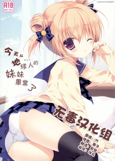 (C87) [CANVAS+GARDEN (Miyasaka Miyu)] Kyou de Chikyuujin no Imouto o Sotsugyou Shimasu. [Chinese] [无毒汉化组] - page 1