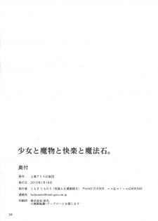 [Yosutebito na Mangakaki (Tomoki Tomonori)] Shoujo to Mamono to Kairaku to Mahouseki. (Touhou Project) [Digital] - page 33