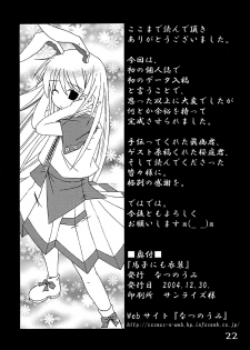 (C67) [Natsu no Umi (Natsumi Akira)] Mago nimo Ishou (Touhou Project) - page 21