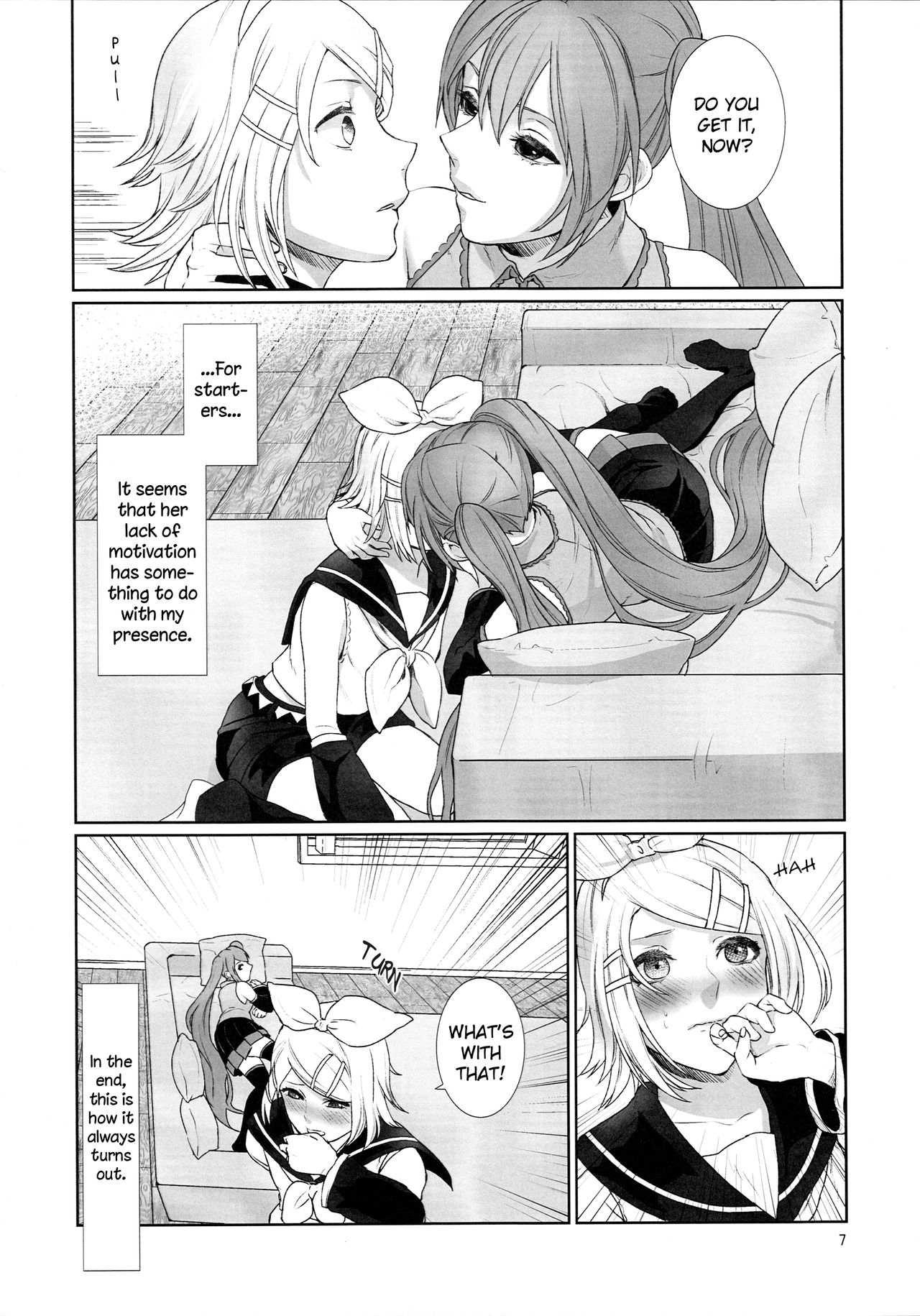 (C90) [3egg (Meriko)] Sougo Shadan | Mutual Obstruction (VOCALOID) [English] {WSDHANS} page 6 full