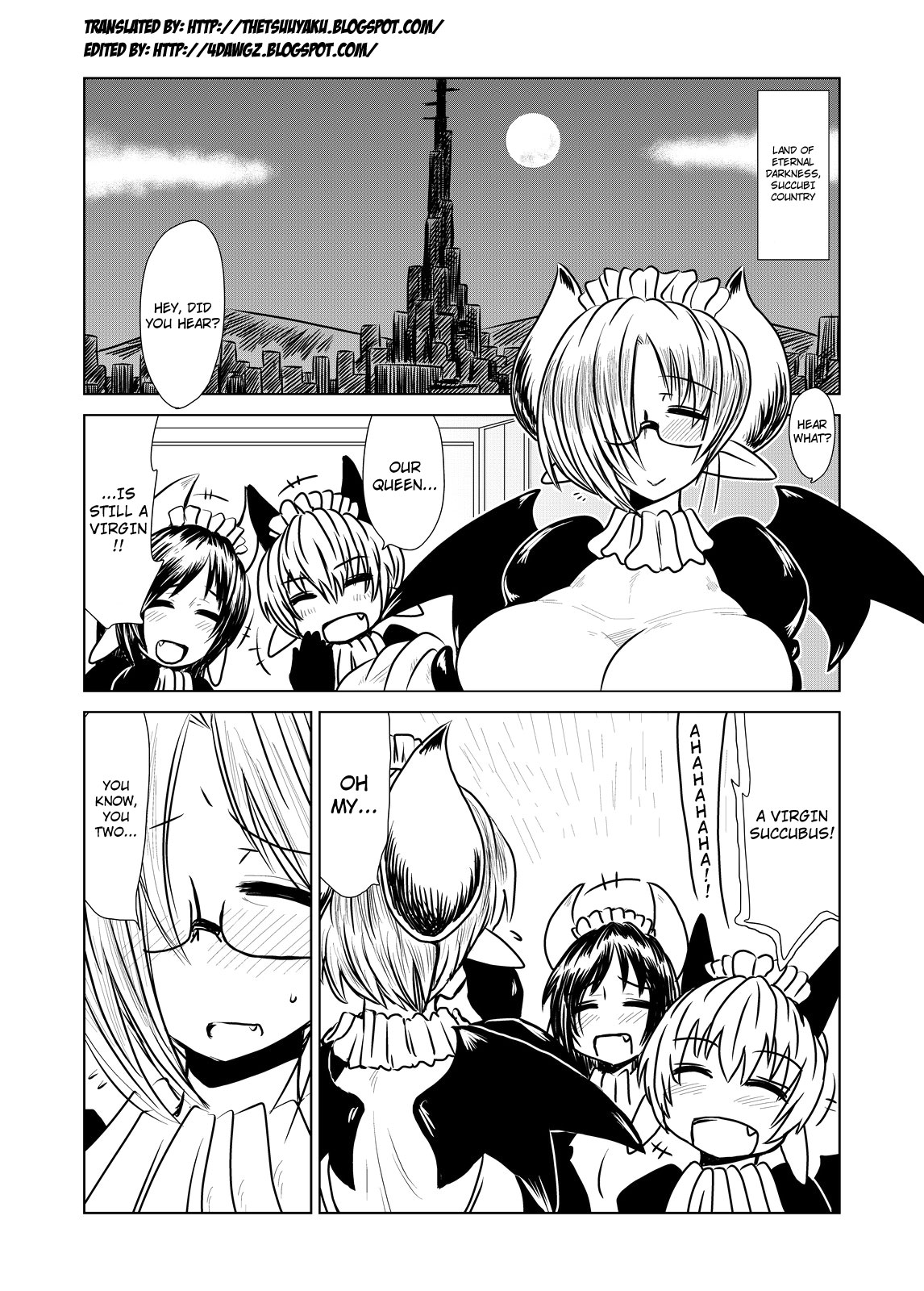 [Hroz] Toshima de, Maid de, Succubus de, | Middle aged, a Maid, and a Succubus [English] [4dawgz + Thetsuuyaku] [Digital] page 2 full