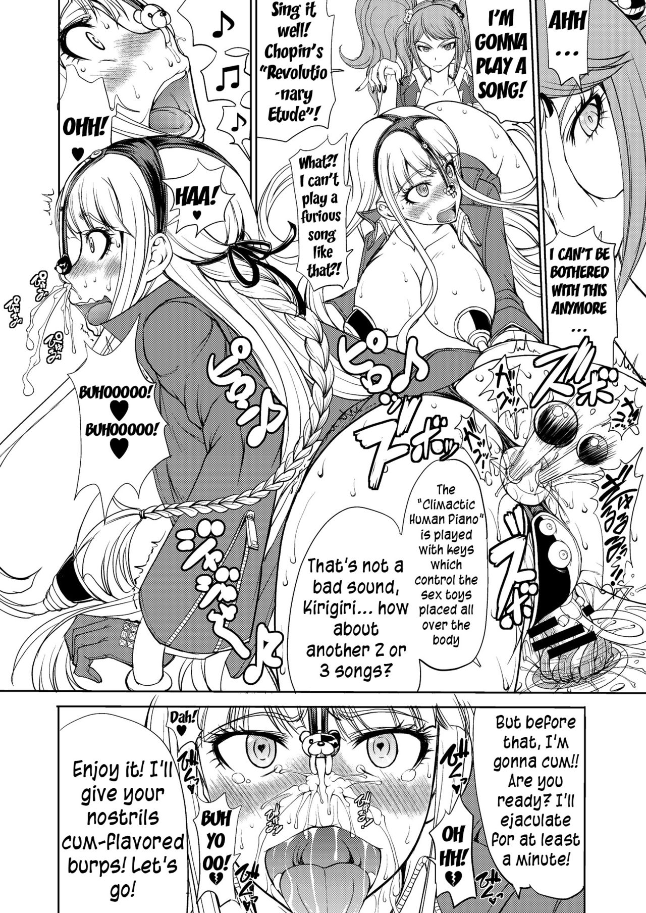 (C85) [Majimadou (Matou)] Enoshima Sensei no Chou Zetsubouteki Zecchou Jugyou (Danganronpa) [English] {Less Censored Version} page 11 full
