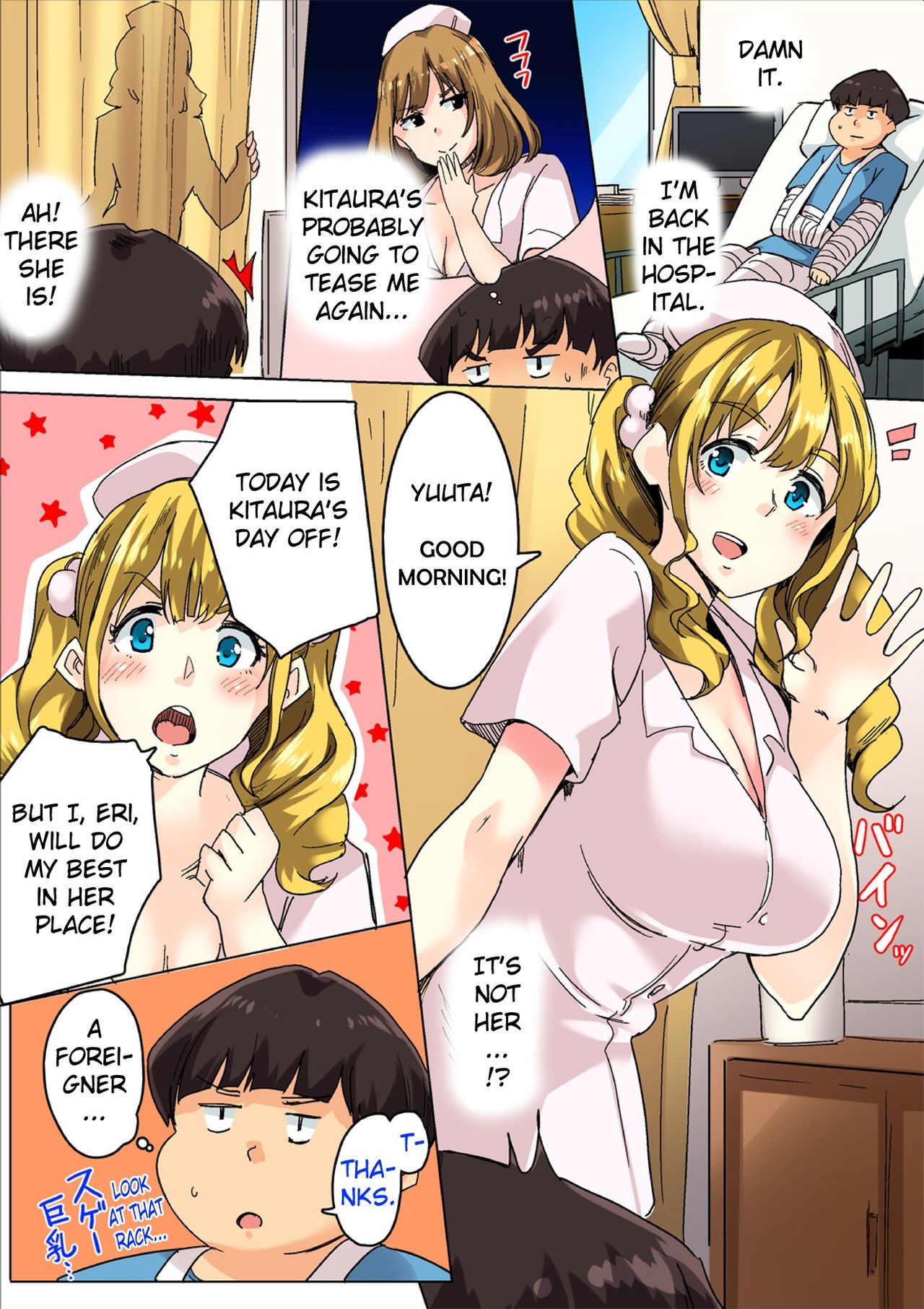 [Wakamatsu] Sundome Nurse no Monzetsu Chiryou!? Kore wa Sex de wa Naku, Ochuusha desu [Full Color] [English] [Erozbischof] page 50 full