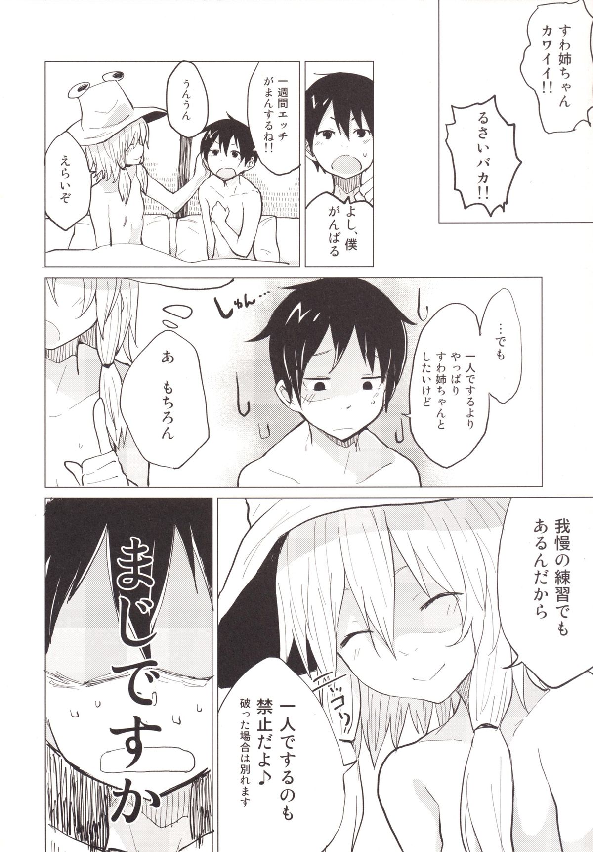 [100yenMoFA (Mirino)] Sukoshi wa Gaman Shinasai! Suwa Shota Bangaihen 2 (Touhou Project) [Digital] page 7 full