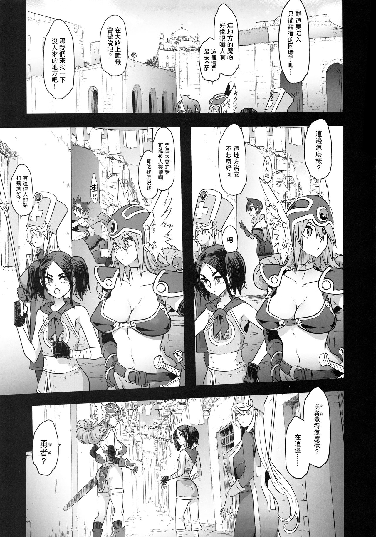 (C96) [DA HOOTCH (ShindoL)] Onna Yuusha no Tabi 4 Yoru no Machi no Onna Boukensha (Dragon Quest III) [Chinese] [路过的骑士汉化组] page 13 full