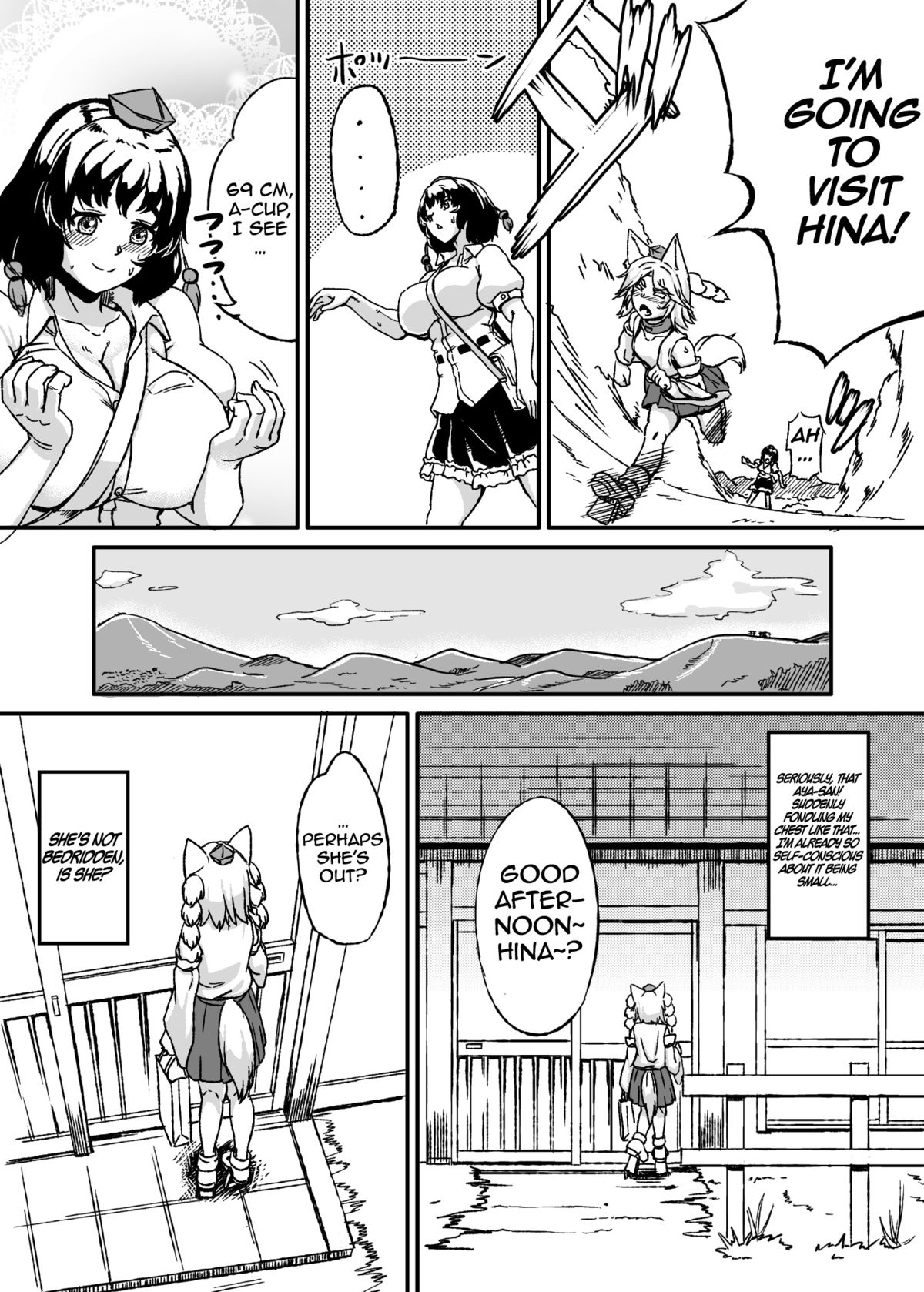 (Kouroumu 10) [Shoujo EX (Yashai)] Bounyuu Hina Momiji | Breast Expansion Hina Momiji (Touhou Project) [English] [A-Trans] page 7 full