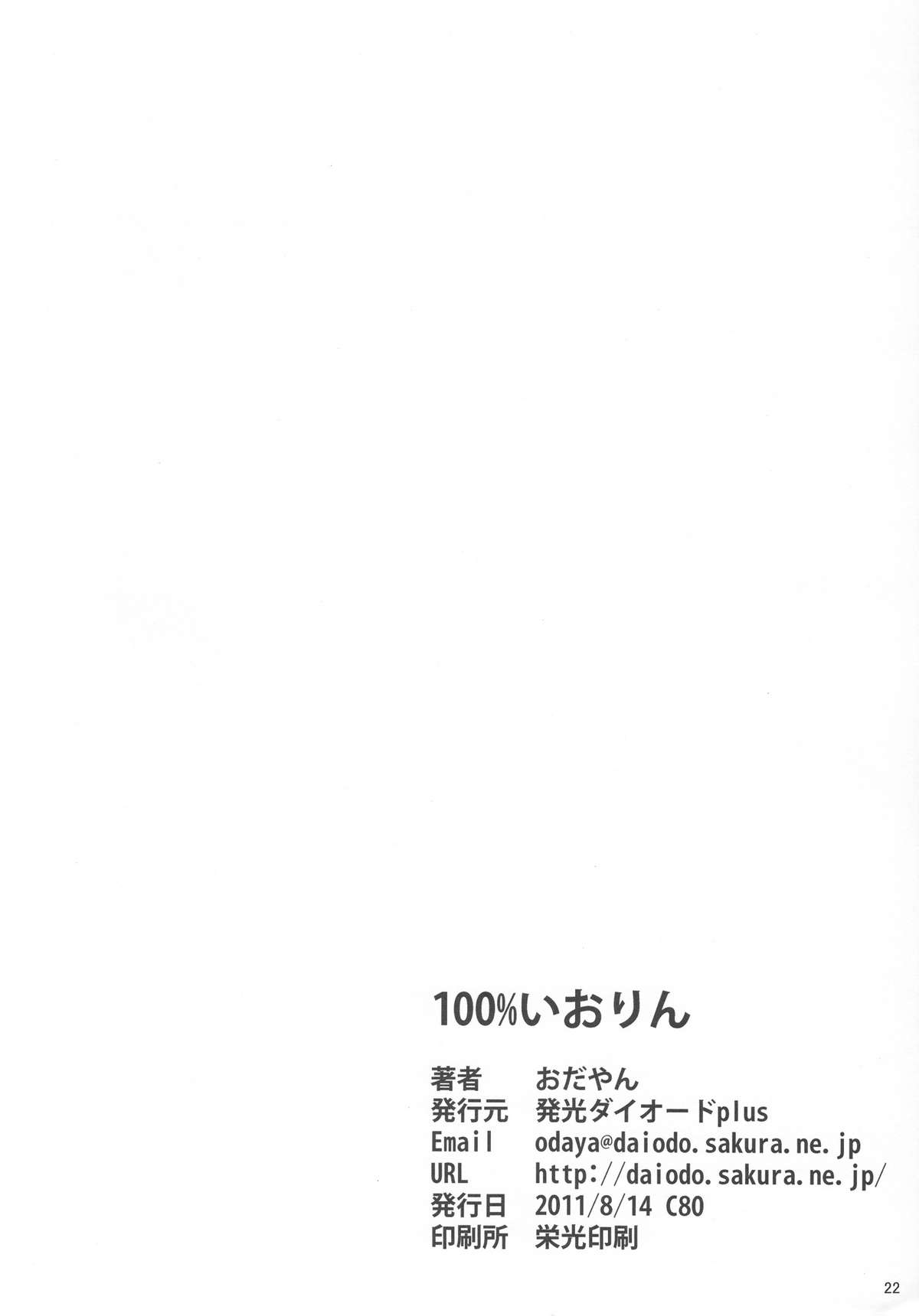 (C80) [LEDplus (Odayan)] 100% Iorin (THE iDOLM@STER) page 21 full