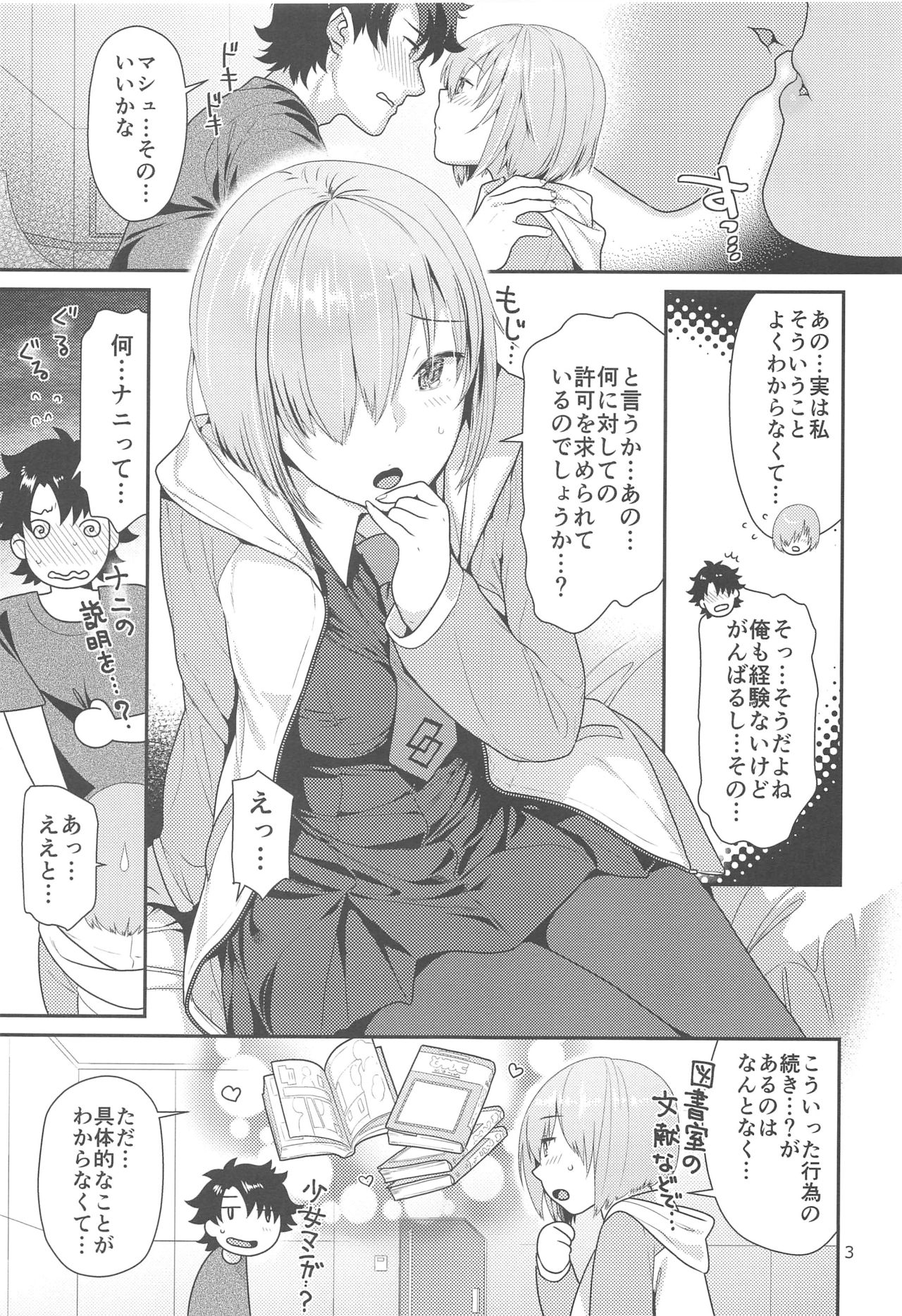 (C94) [Nekomataya (Nekomata Naomi)] Mash no Hajimete Tutorial (Fate/Grand Order) page 3 full