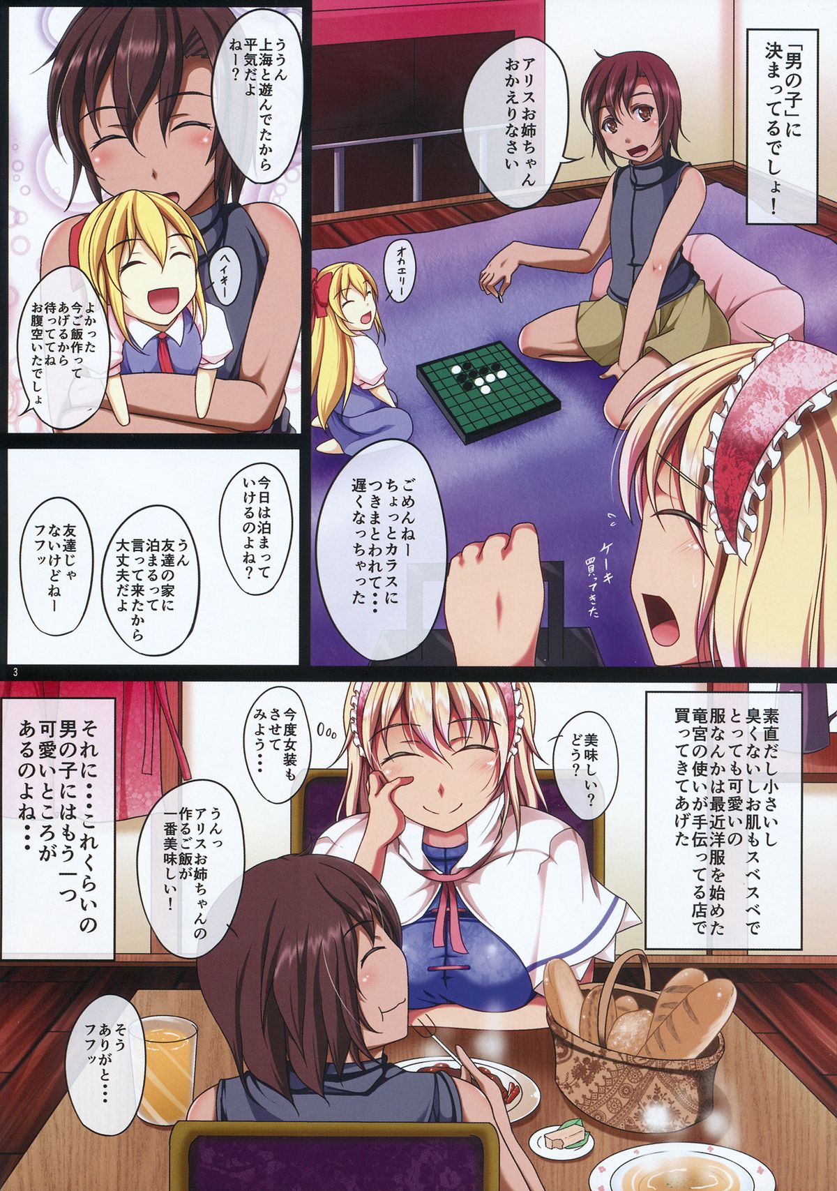 (C87) [Penetrate (Reiha)] Otokogirai no Alice wa Shounen ga Osuki (Touhou Project) page 4 full
