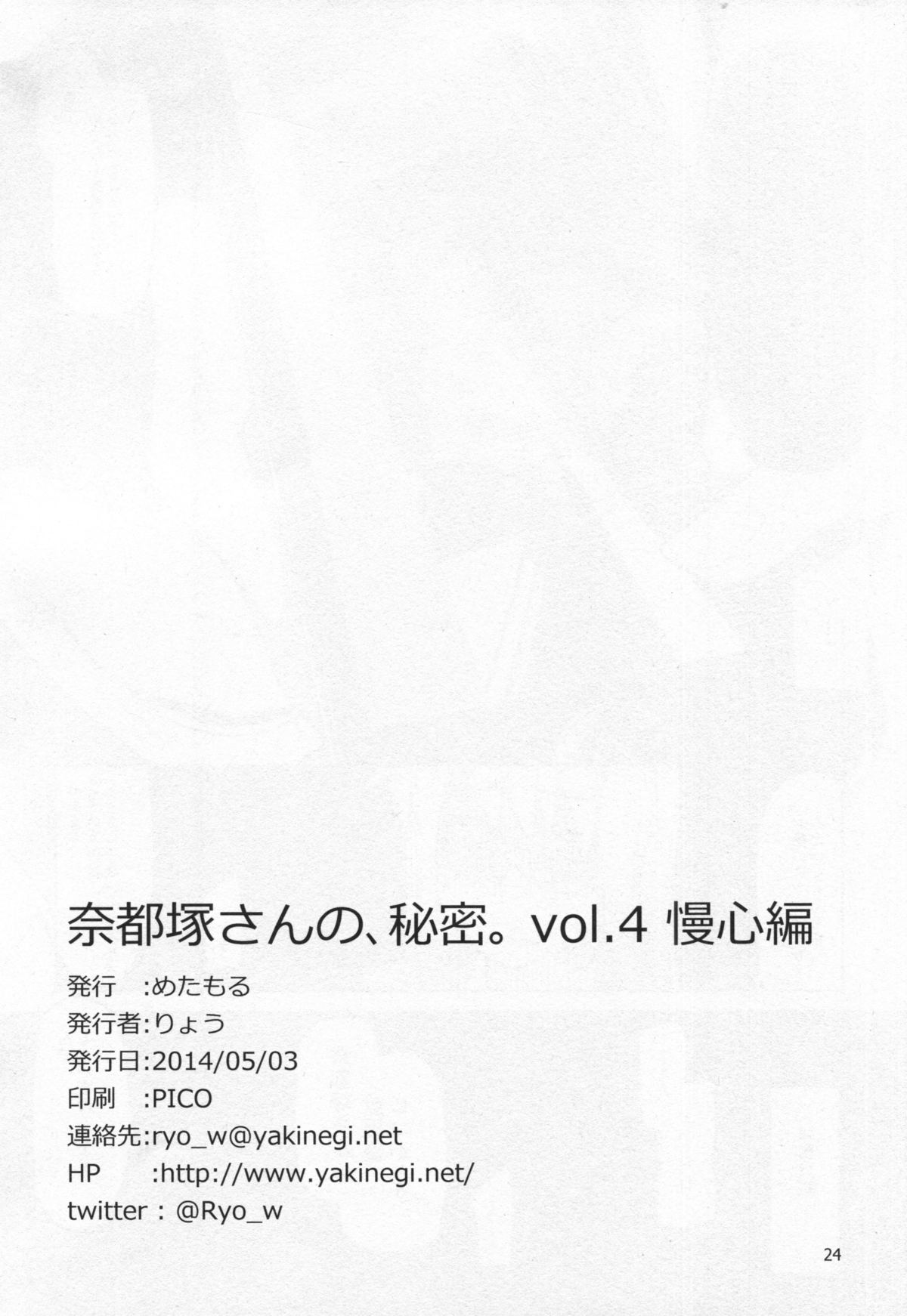 (C84) [Metamor (Ryo)] Natsuzuka-san no Himitsu. Vol. 4 Manshin Hen page 25 full