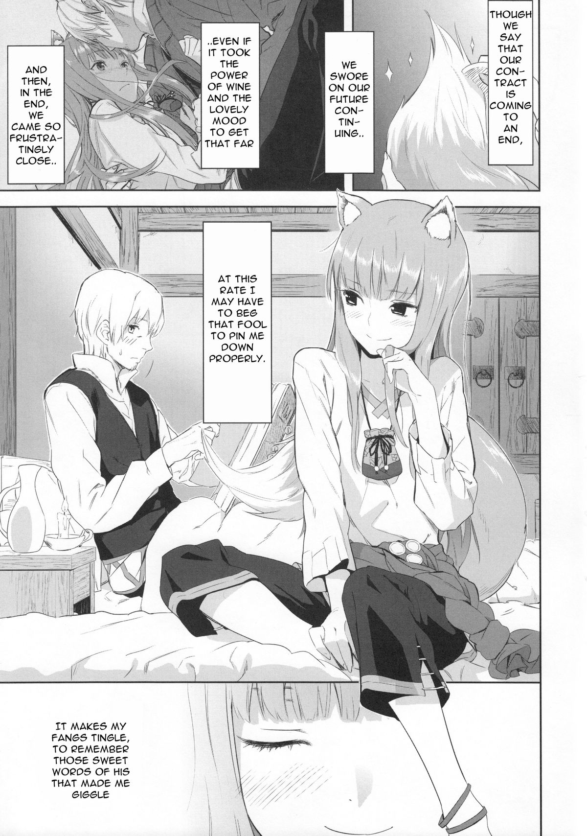 (C83) [Ajisaidenden (Kawakami Rokkaku, Takanashi Rei)] Harvest II (Spice and Wolf) [English] {Drunken Wolf} page 5 full