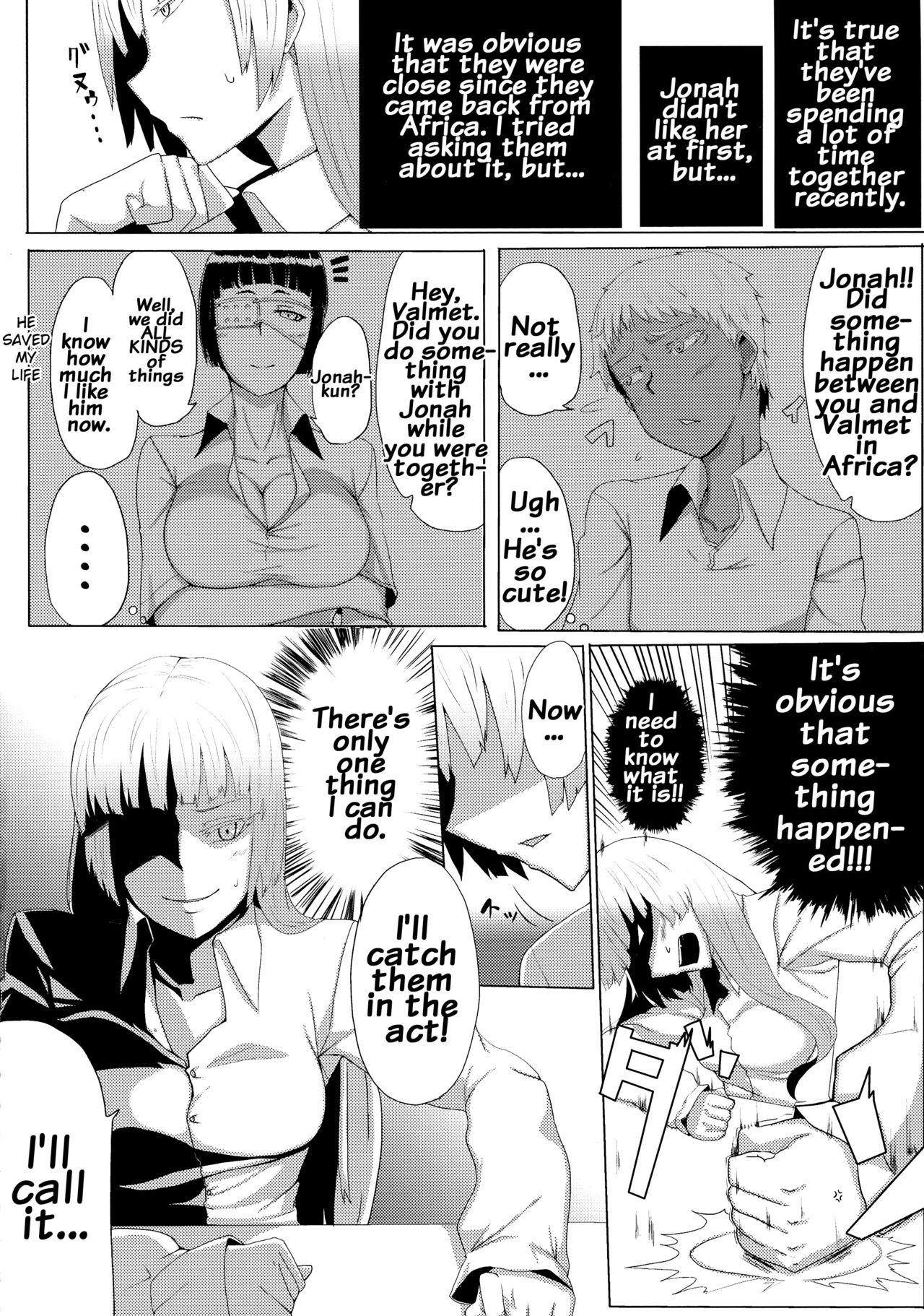 (SC57) [Cheese Takoyaki (Bakuya)] Hakkaa paalle (Jormungand) [English] {doujins.com} page 3 full