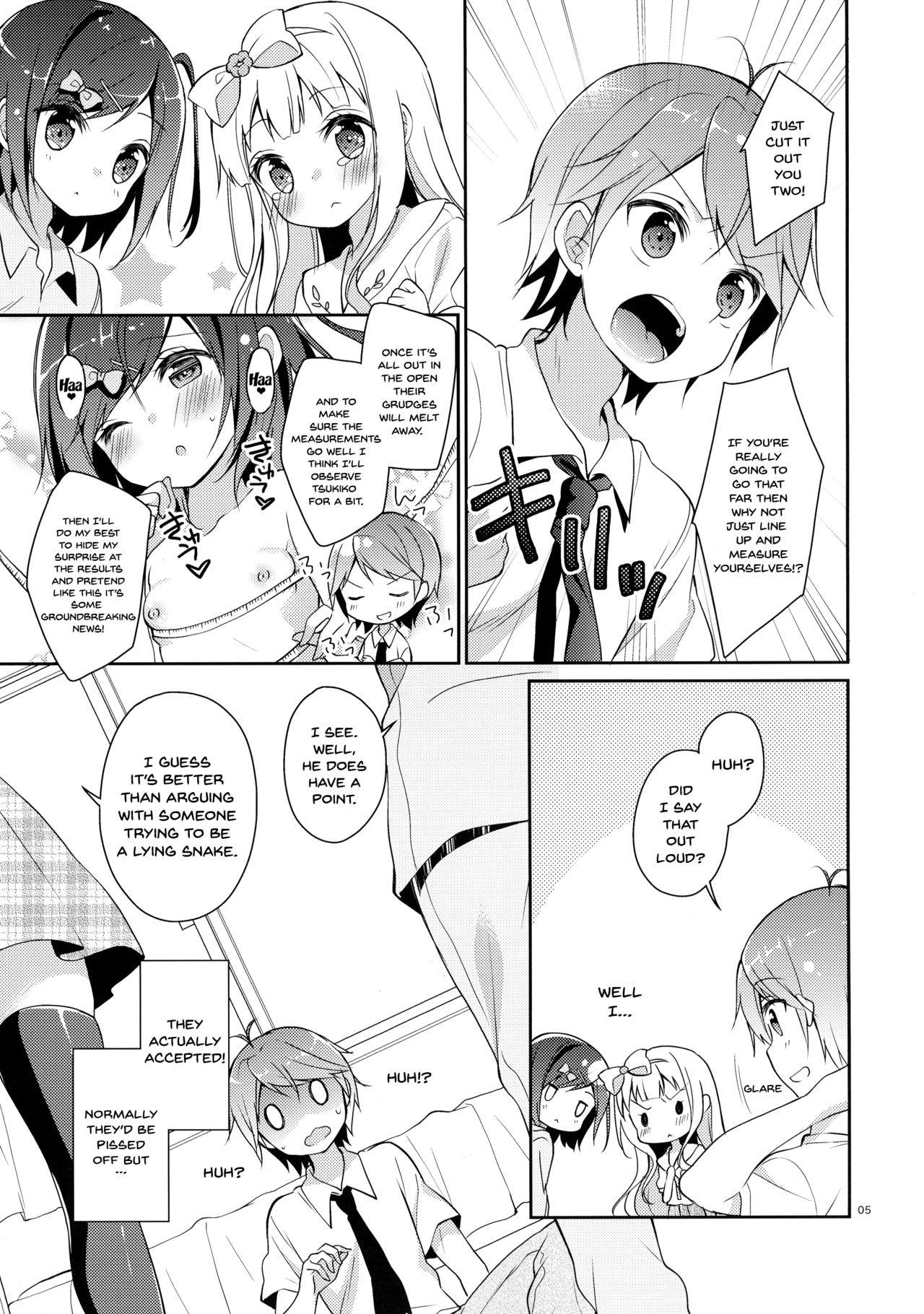 (C84) [Cocoa Holic (Yuizaki Kazuya)] Tsukko-chan to Komame-chan no Shintai o Sumizumi made Shirabe chau Hon (Hentai Ouji to Warawanai Neko) [English] [Doujins.com] page 5 full