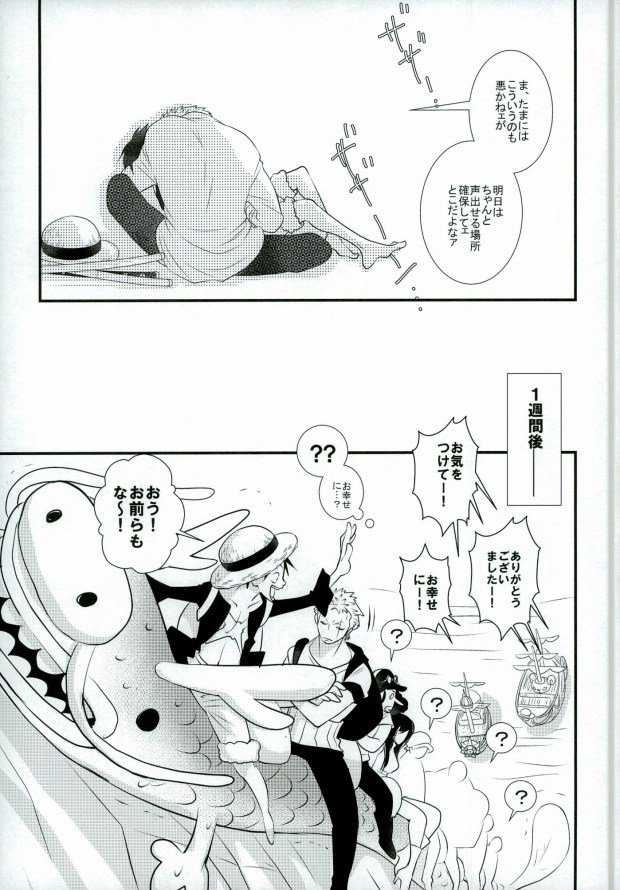 (C89) [Nico-ichi (Miyagi Kei)] Ore no Aibou no Hanashi (One Piece) page 30 full