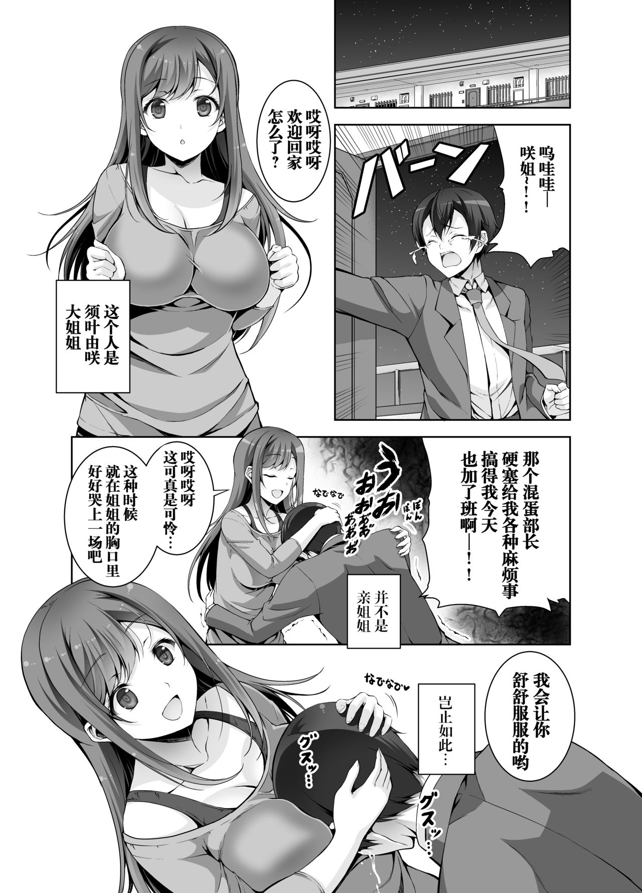 [RED CROWN (Ishigami Kazui)] Tottemo H na Succubus Onee-chan to Babumi Sex [Chinese] [胸垫汉化组] [Digital] page 3 full