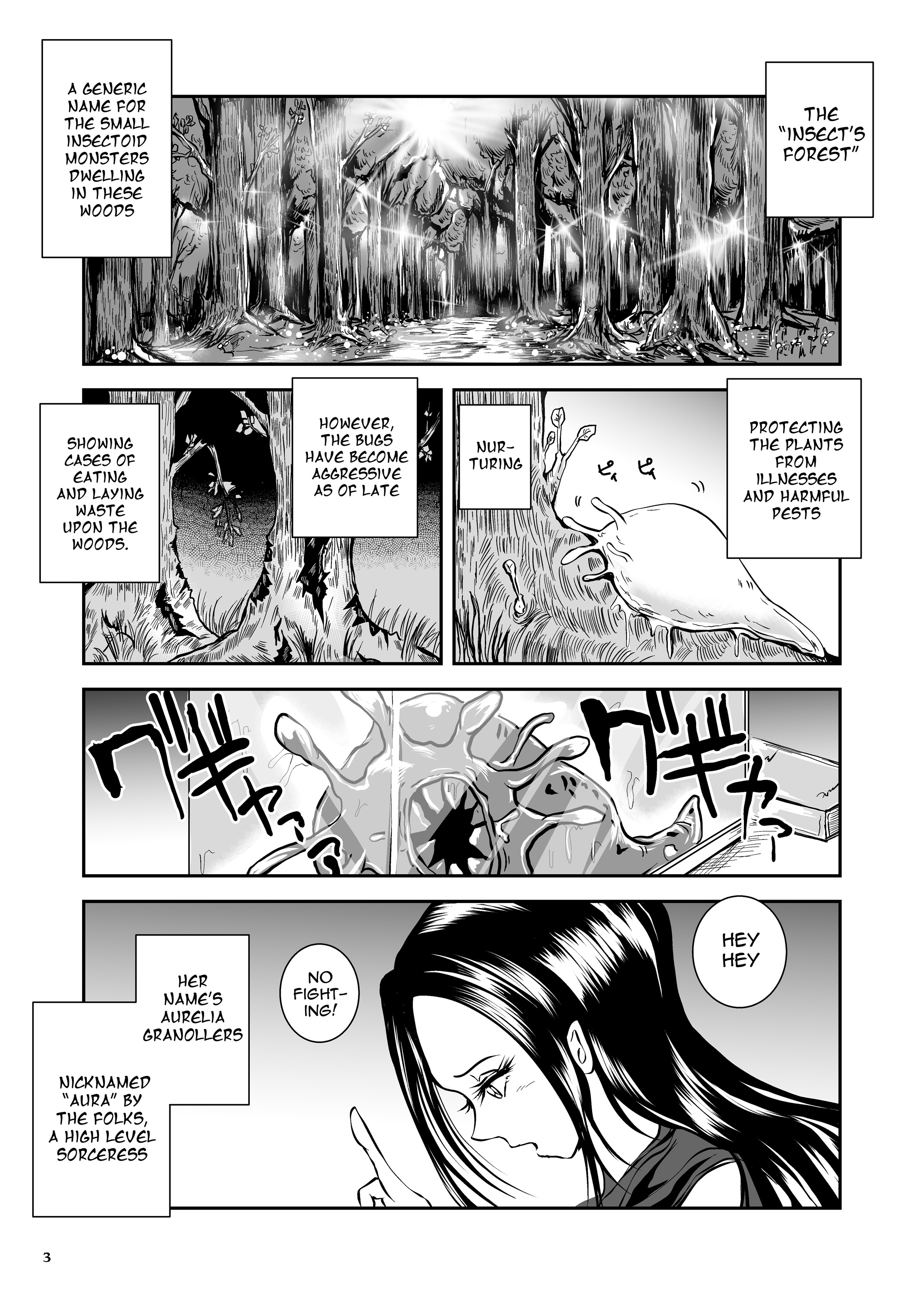[Erotic Fantasy Larvaturs (Takaishi Fuu)] Oonamekuji to Kurokami no Mahoutsukai - Parasitized Giant Slugs V.S. Sorceress of the Black Hair as Aura [English] [Mant] [Digital] page 3 full