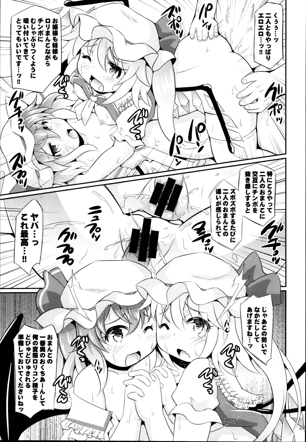 (C95) [Divine Fountain (Koizumi Hitsuji)] RemiFla no Ecchi na Seigangu (Touhou Project) page 29 full