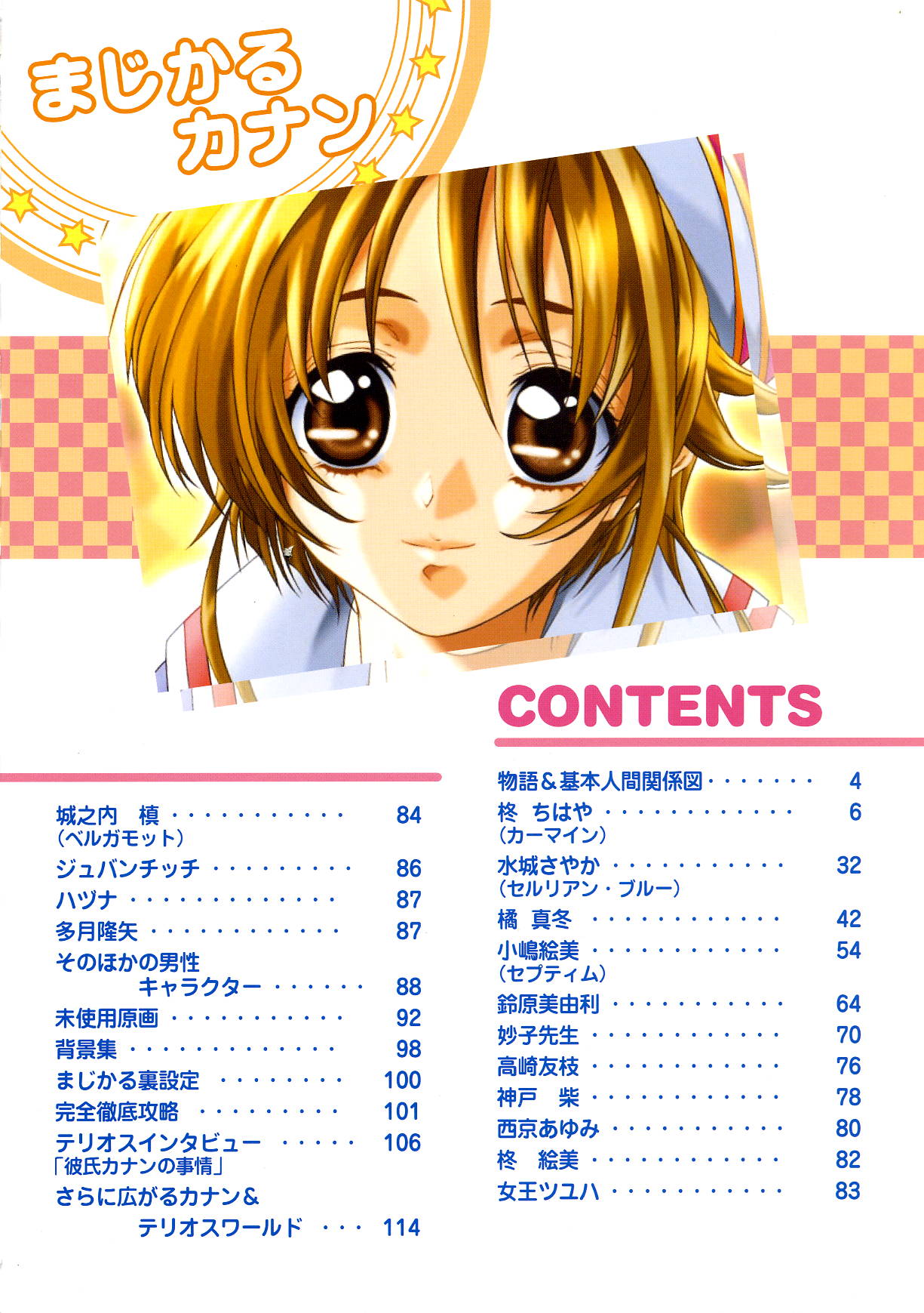 [Yokota Mamoru, Dodai Shouji] Septem Charm Magical Canan Visual Guide - Compass Official Artbook page 3 full