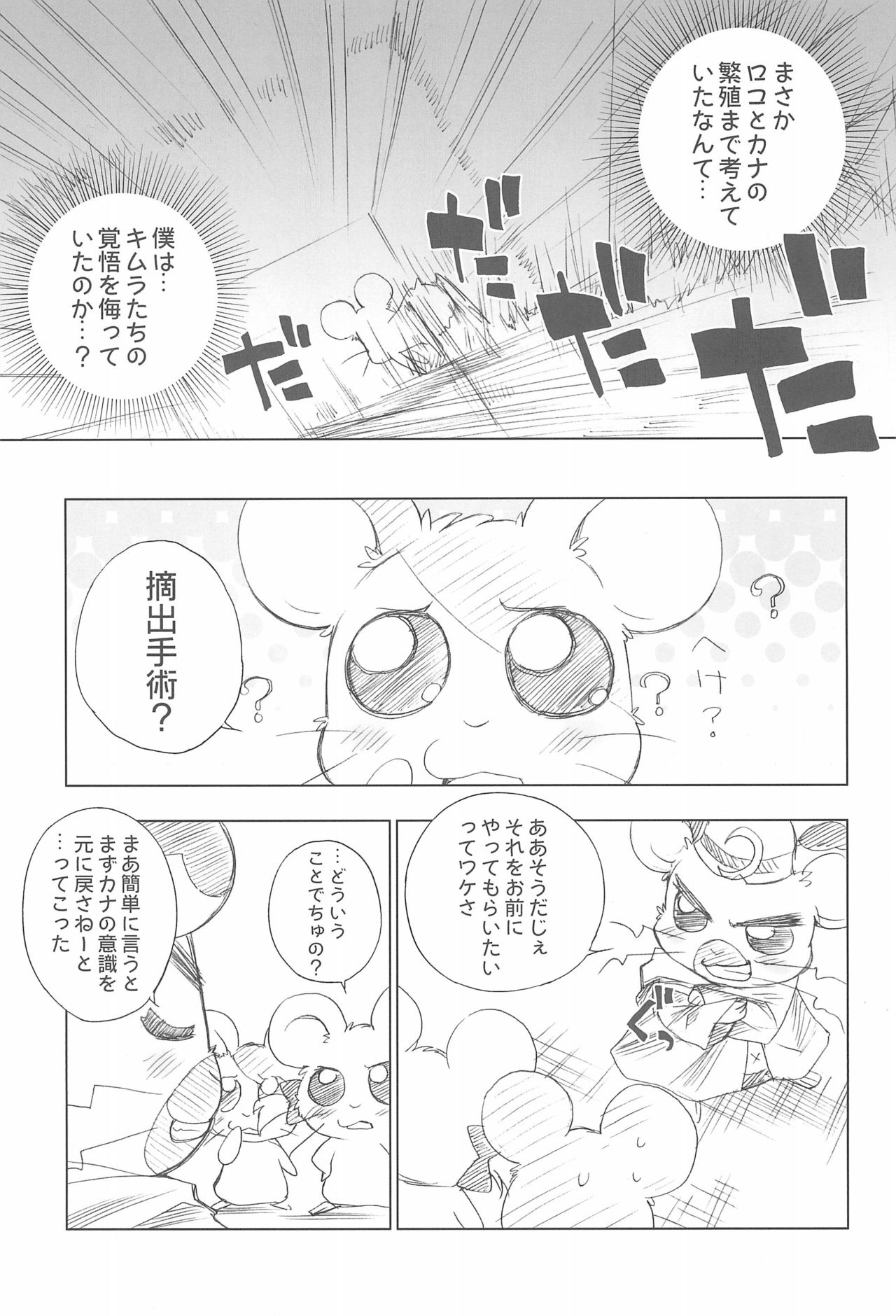 (C78) [Kurage Kenkyuusho (Chouchin Ankou)] Battle for the Planet of the Hams -EPISODE4- (Hamtaro) page 9 full