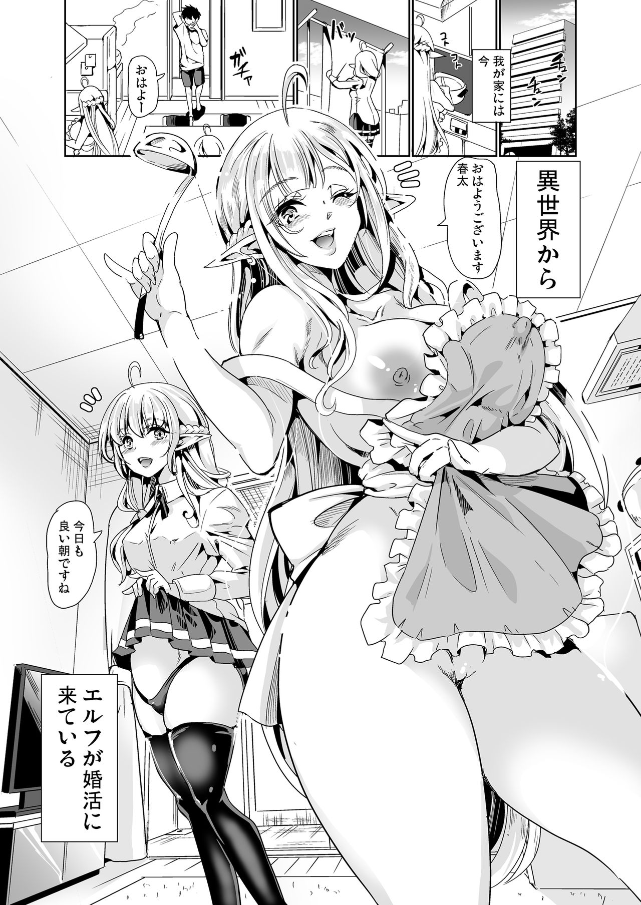 [Yabitsutouge (Ootori Mahiro)] Sukebe Elf Shimai, Konkatsu ni Kuru ~Harem Lesson~ [Digital] page 2 full
