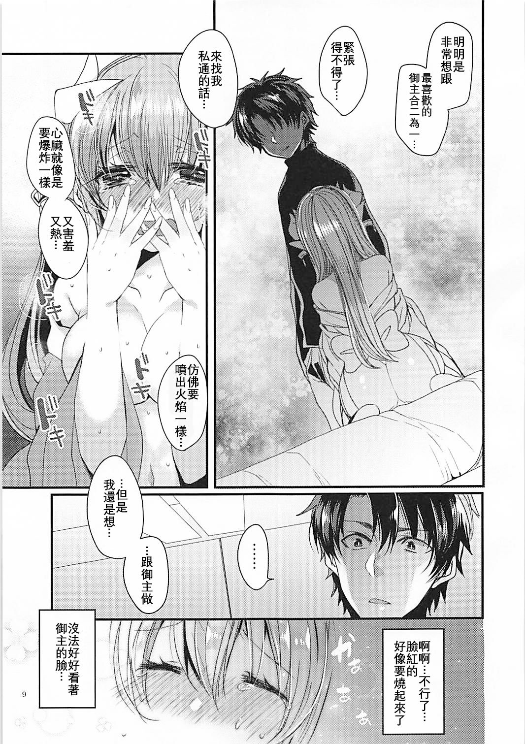 (COMIC1☆13) [Mamedaifukuya (Mameko)] Omoeba Tokeru Netsu (Fate/Grand Order) [Chinese] [星幽漢化組] page 9 full