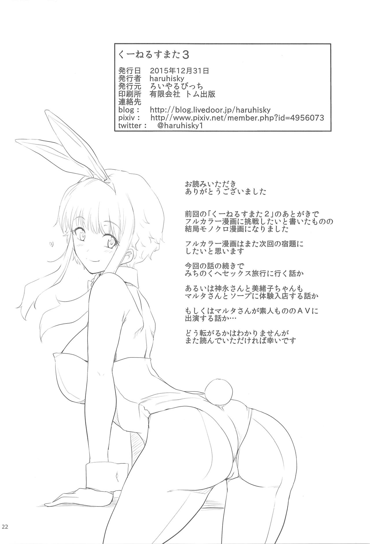 (C89) [Royal Bitch (haruhisky)] Ku-neru Sumata 3 (Ku-neru Maruta) page 22 full