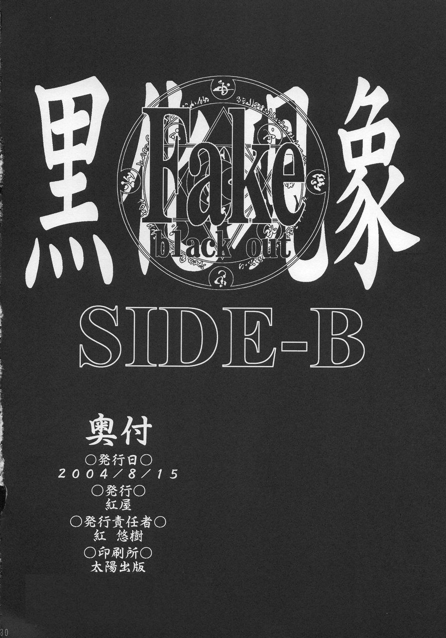 (C66) [Beniya (Kurenai Yuuki)] Fake black out SIDE-B (Fate/Stay Night) page 29 full