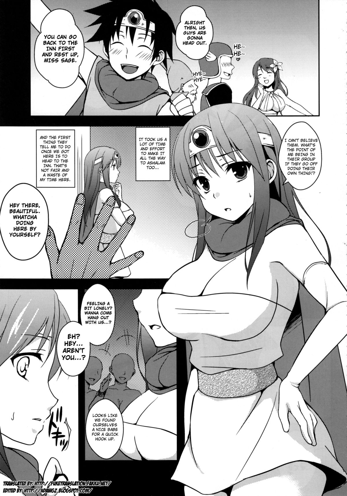 (C82) [Cat Food & Toumei Kousaku (NaPaTa & Chika)] Kenja-san Level 14 | Miss Sage Level 14 (Dragon Quest III) [English] [4dawgz + FUKE] page 3 full