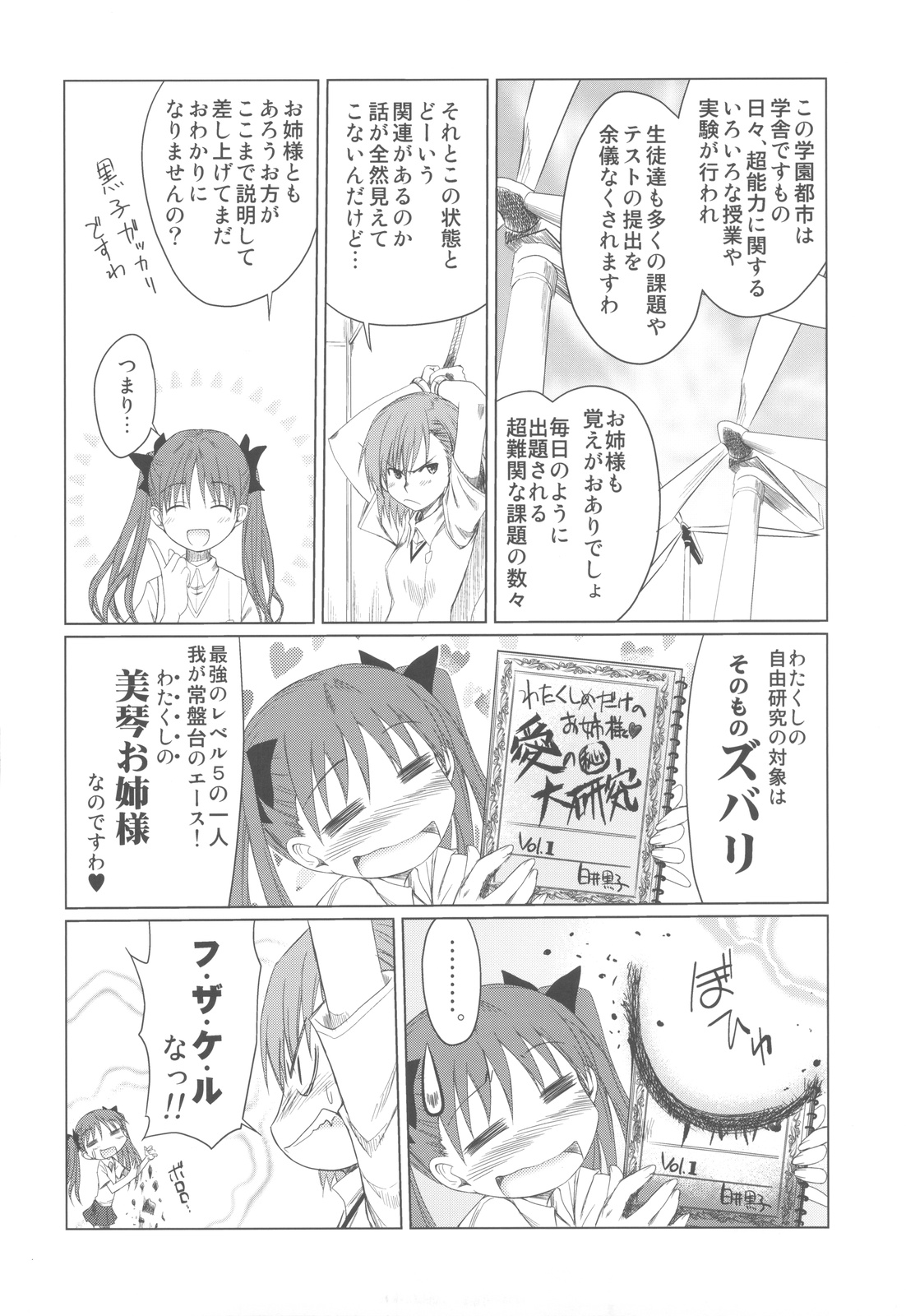 (C77) [Shikitenshi (Shironeko Sanbou)] Toaru Hinnyuu no Naichichi Hon (Toaru Kagaku no Railgun) page 6 full