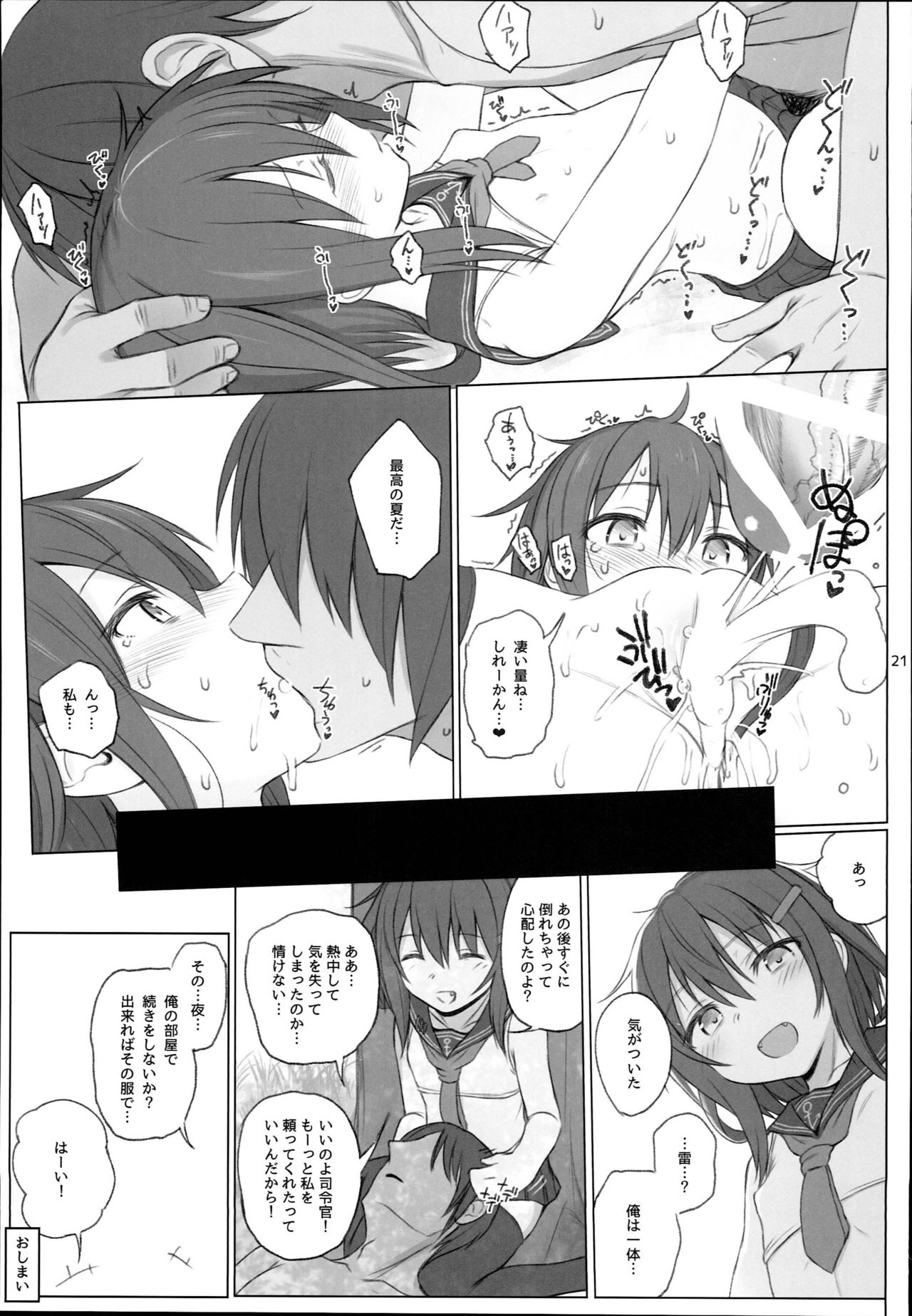 (C90) [HAMMER_HEAD (Makabe Gorou)] Natsugoshi no Ikazuchi (Kantai Collection -KanColle-) page 20 full