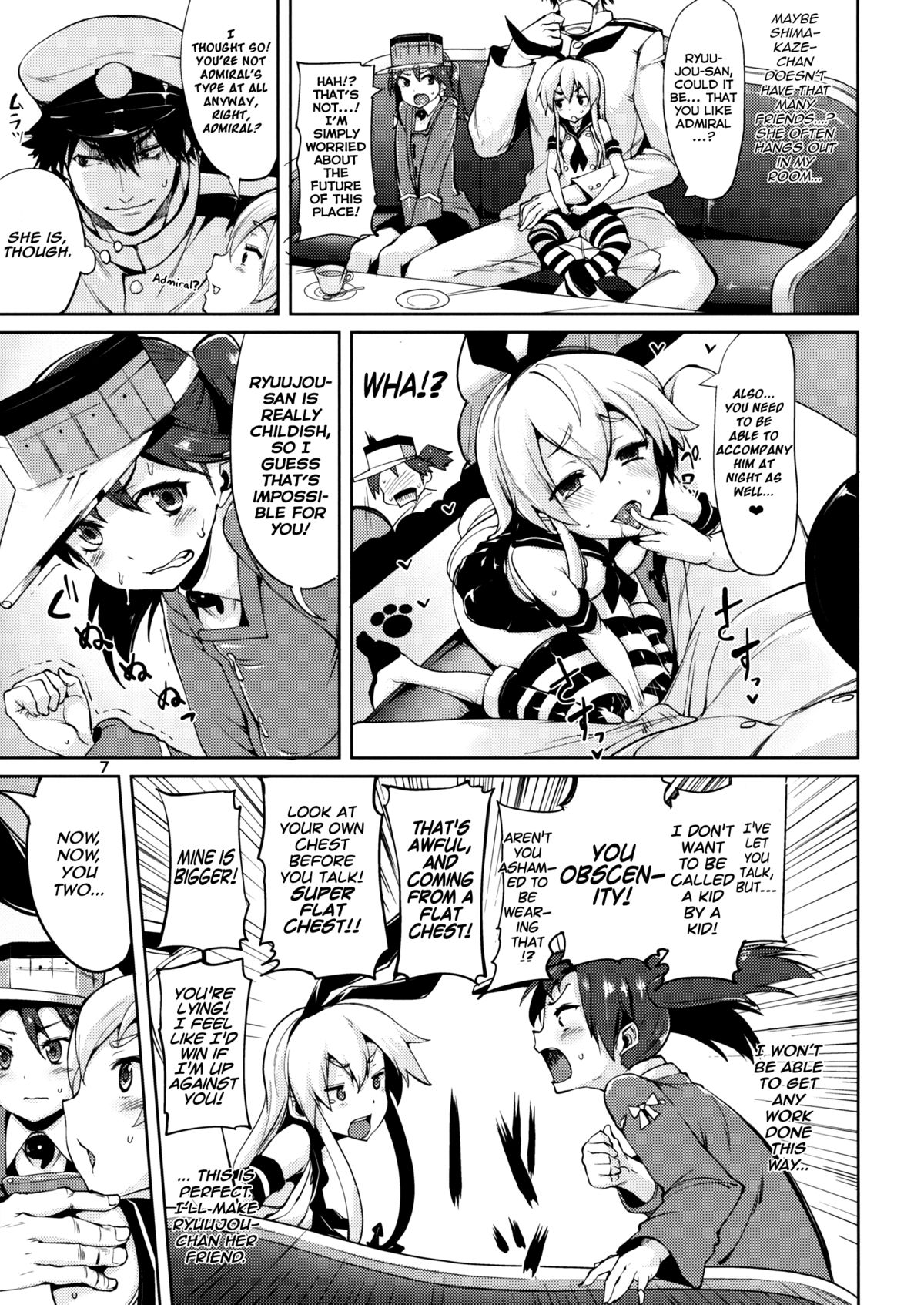 (C85) [Mochi-ya (Karochii)] Koisuru Shimakaze-chan to Hentai Teitoku 2 | The Loving Shimakaze-chan And The Perverted Admiral 2 (Kantai Collection -KanColle-) [English] [YQII] page 6 full