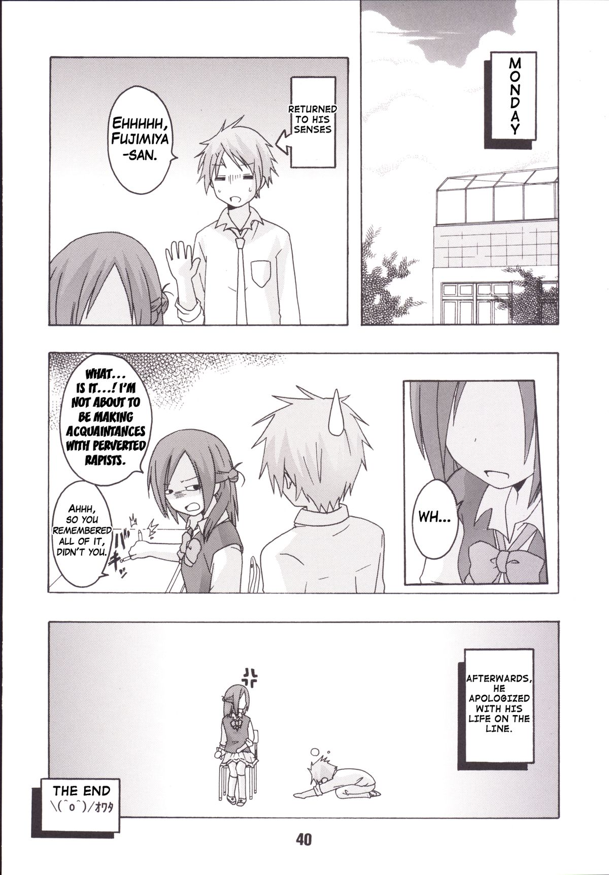 [Shinohara Heavy Industry (Haruna Mao, Ukyouchu, Musasiya Chogenbo)] Isshuukan Friex. - ONE WEEK FRIEX. (One Week Friends) [English] {Hennojin} [Digital] page 39 full