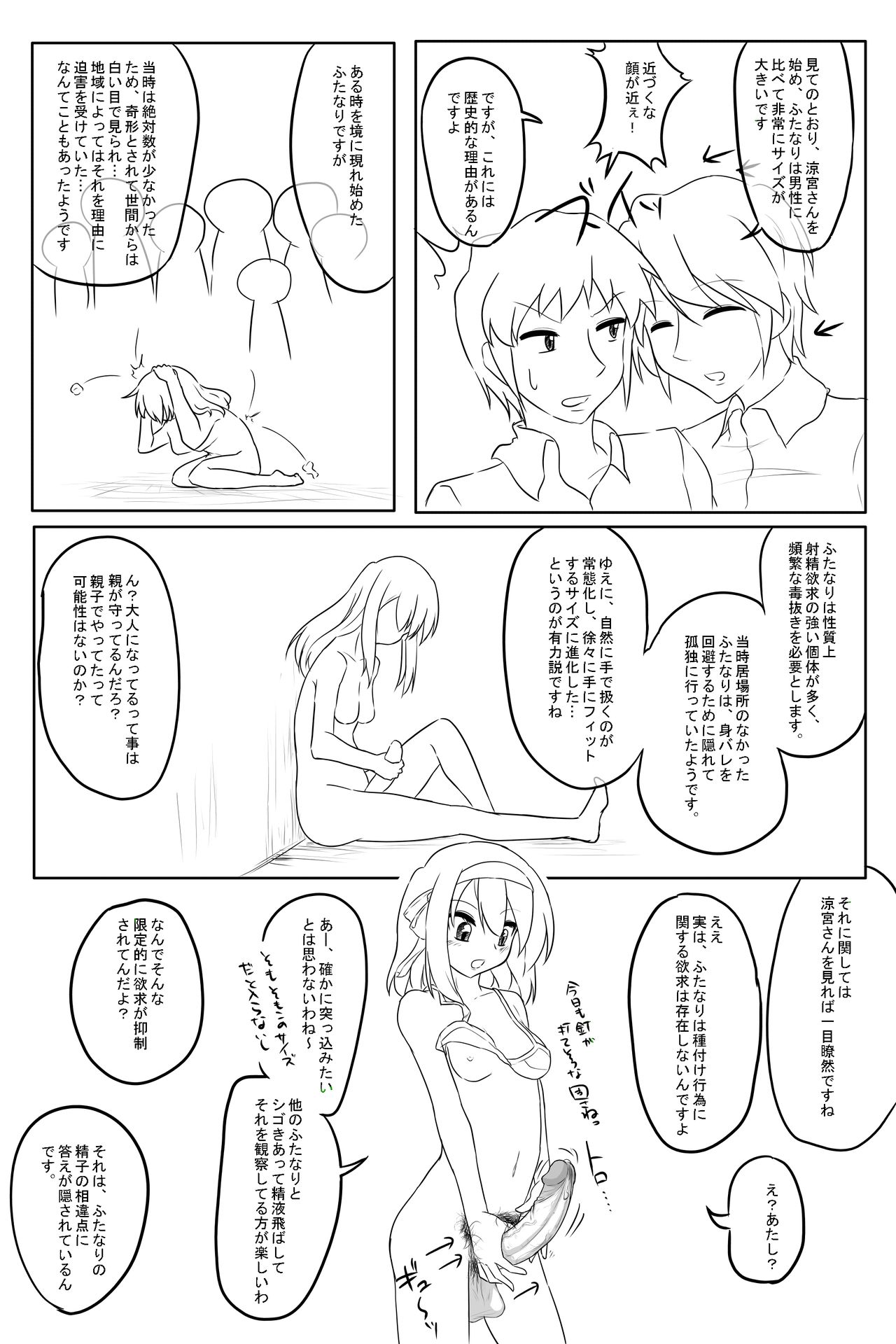 [Hitsuuchi] Futanari-ban SOS-dan no Nichijou Kaigi Hen (Suzumiya Haruhi no Yuuutsu) page 6 full