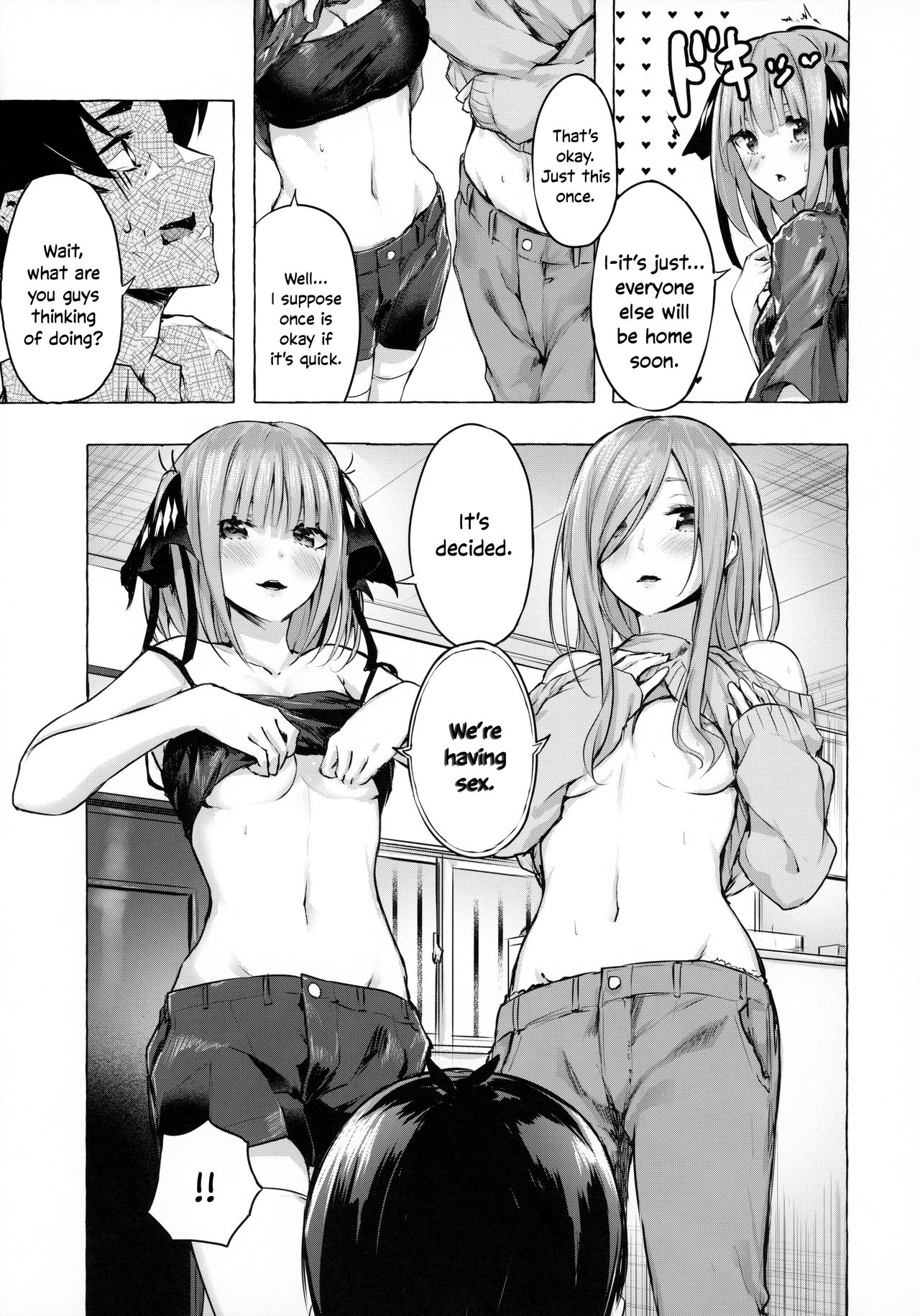 [Sawaraya Shoten (Sahara Gensei)] Hanayome no Kakuritsu | Chance to be a Bride (Gotoubun no Hanayome) [English] page 6 full