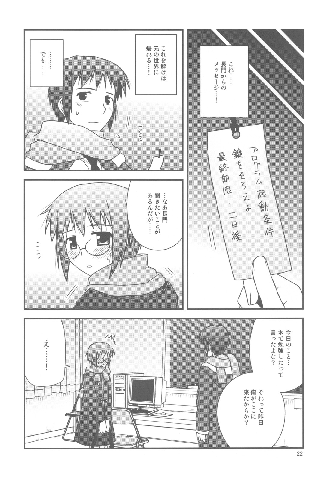 (C78) [Konno Seisakubou (Konno Azure)] Bungeibu ni Nyuubu shimashita. (The Melancholy of Haruhi Suzumiya) page 22 full