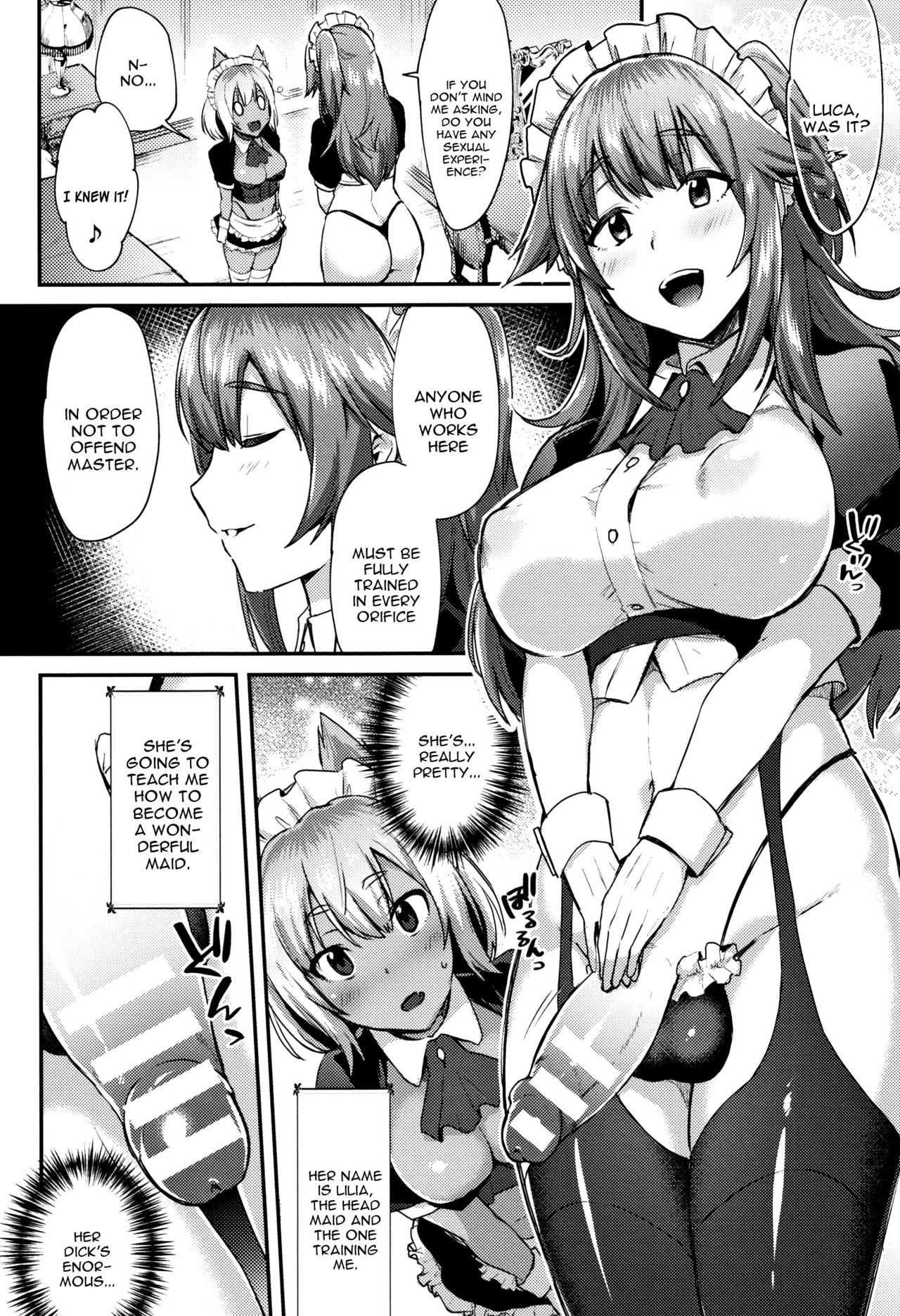 [Ikeshita Maue] Futa Maid ~Shiniri Maid Luca Ganbarimasu!~ (Trans Bitch) [English] [constantly] page 2 full