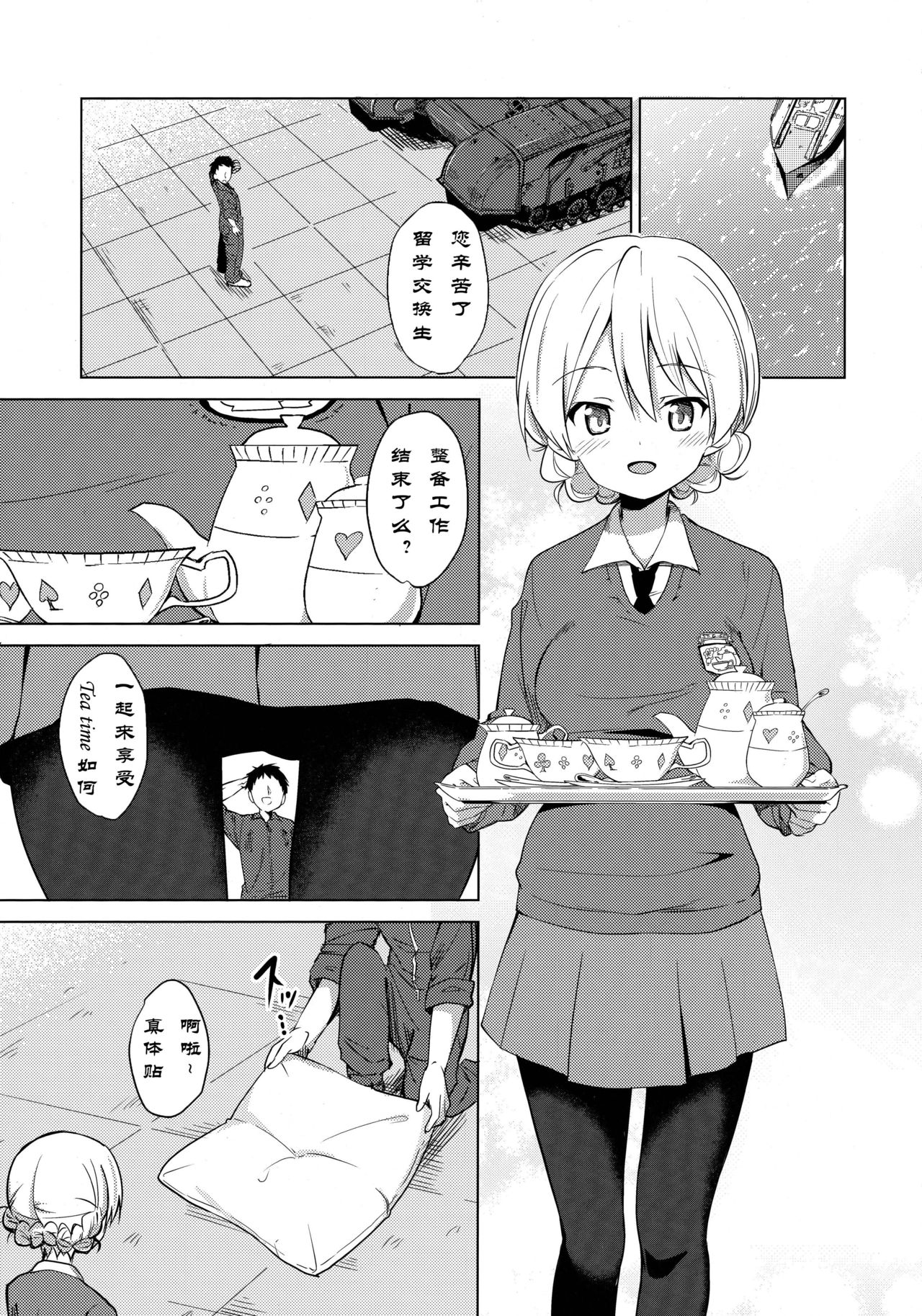 (COMIC1☆11) [Sekine (Sekine Hajime)] Aan tte Itteru desho (Girls und Panzer) [Chinese] [Type79G个人汉化] page 4 full