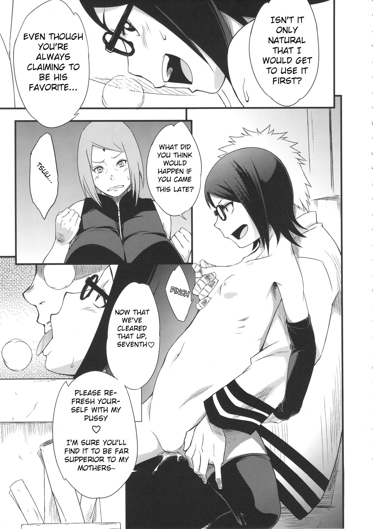 (C89) [Karakishi Youhei-dan Shinga (Sahara Wataru)] Konoha Donburi Aigake (Naruto) [English] [Zarmazarma] page 8 full