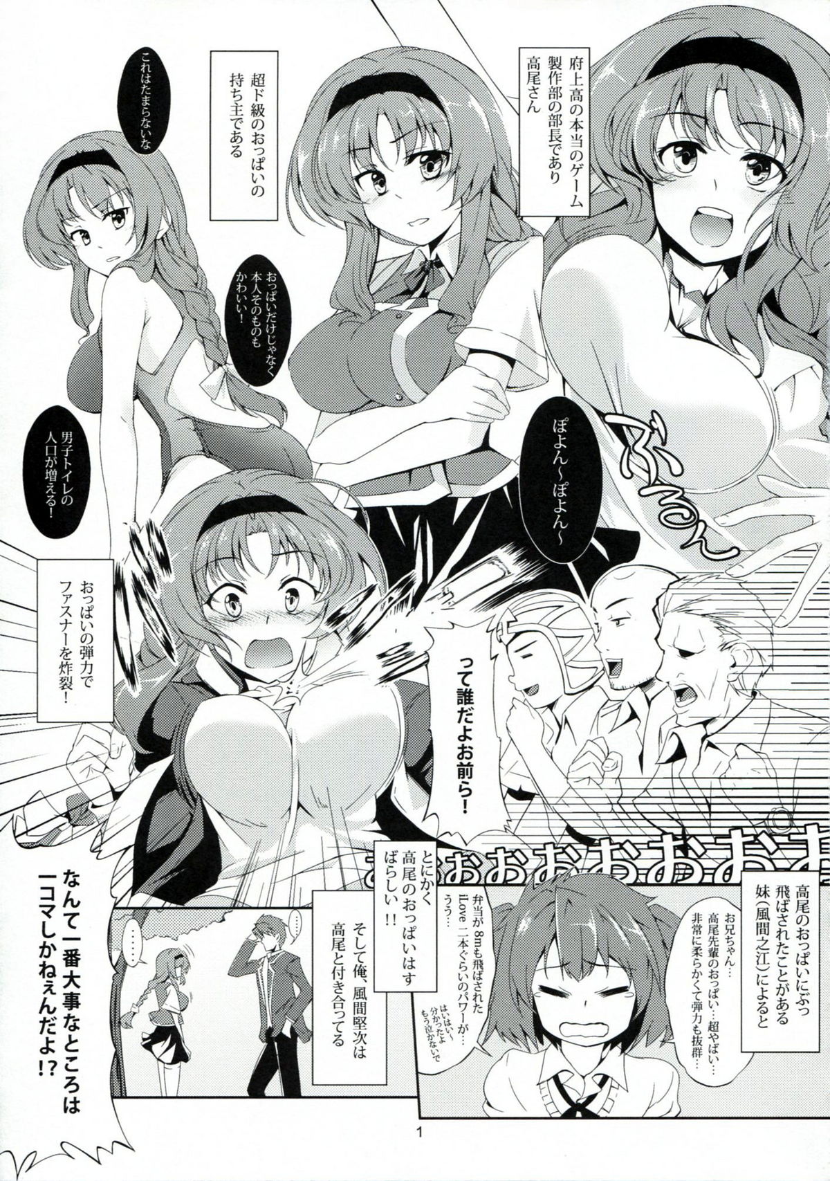 (C82) [WindArTeam (WindArt)] Chichi Zokusei Kanojo (D-Frag!) page 3 full